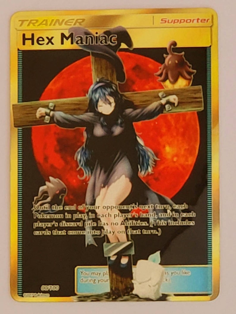 Custom Fan Made Orica Pokemon Card HEX MANIAC Full Art | Etsy