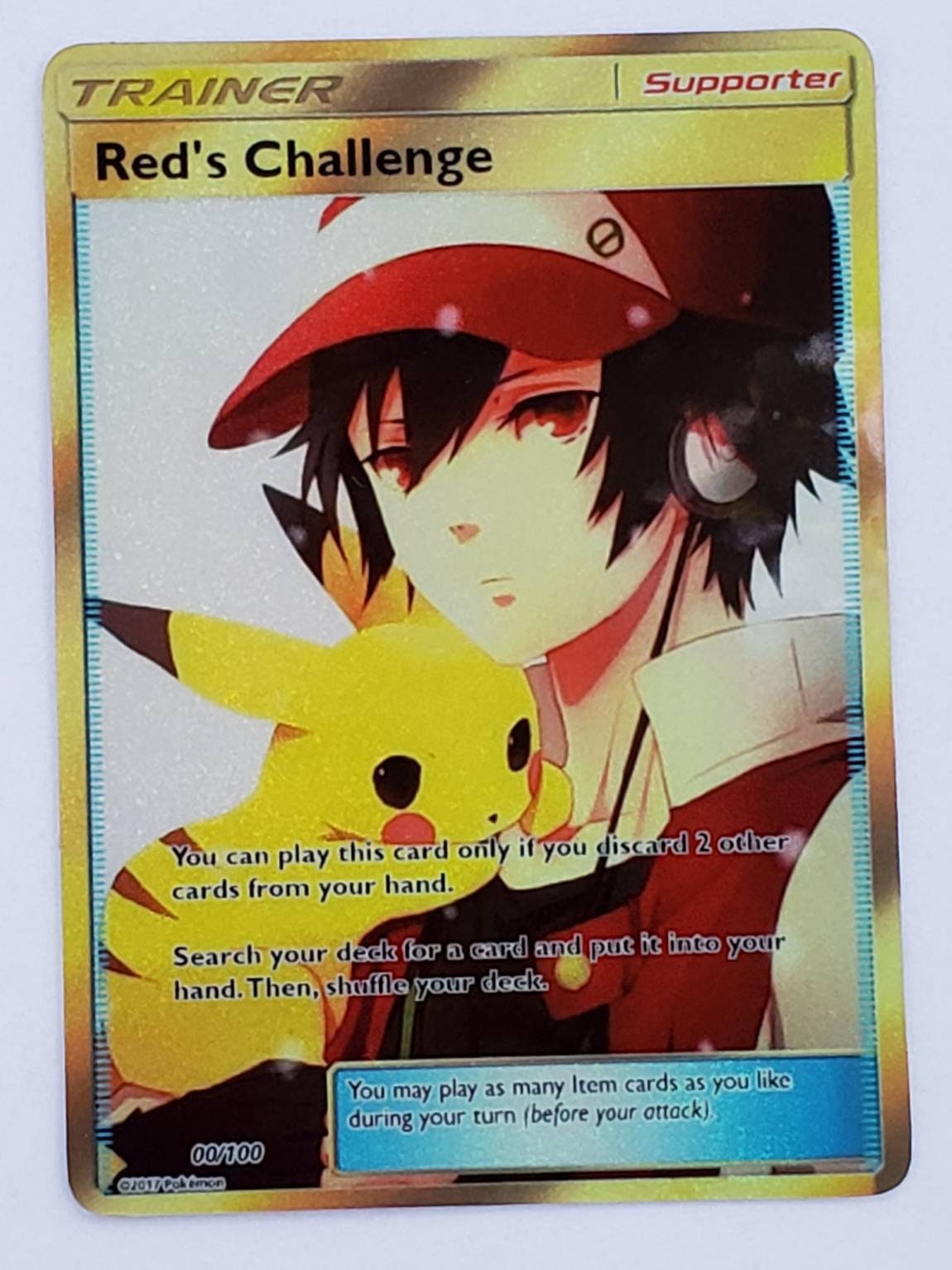 Custom Fan Made Orica Pokemon Card RED'S CHALLENGE Full Etsy