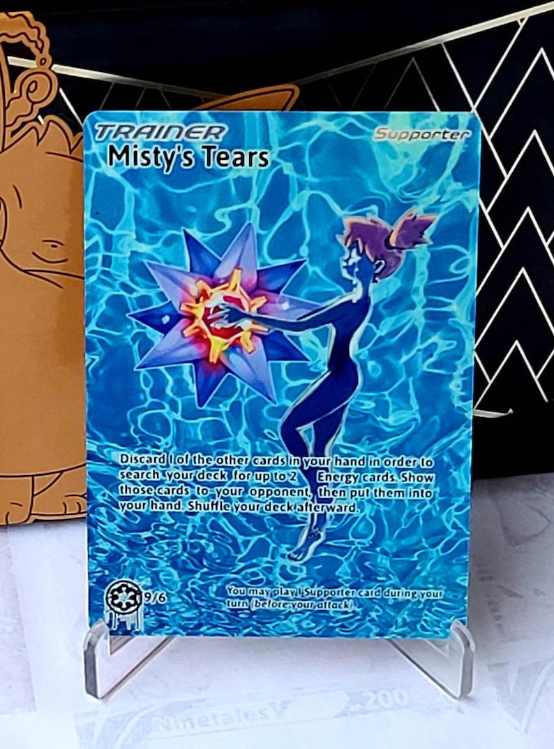 Custom Fan Made Orica Pokemon Card MISTY'S TEARS Full Art Etsy India