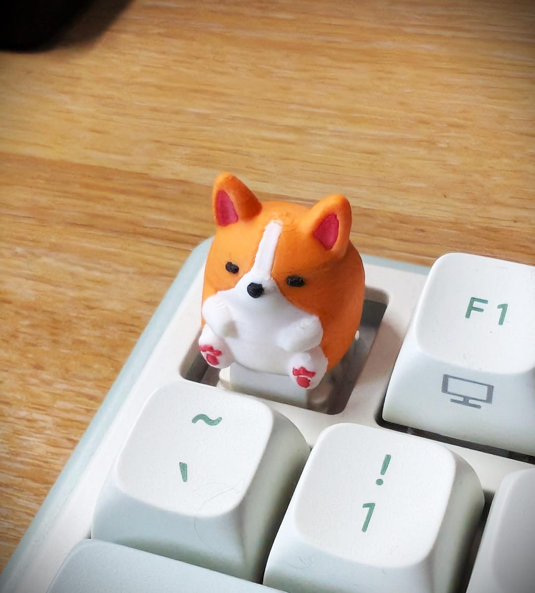 Keycap Corgi Dog Cute Artisan , Keycaps, Keycap Handmade, for Cherry MX ...