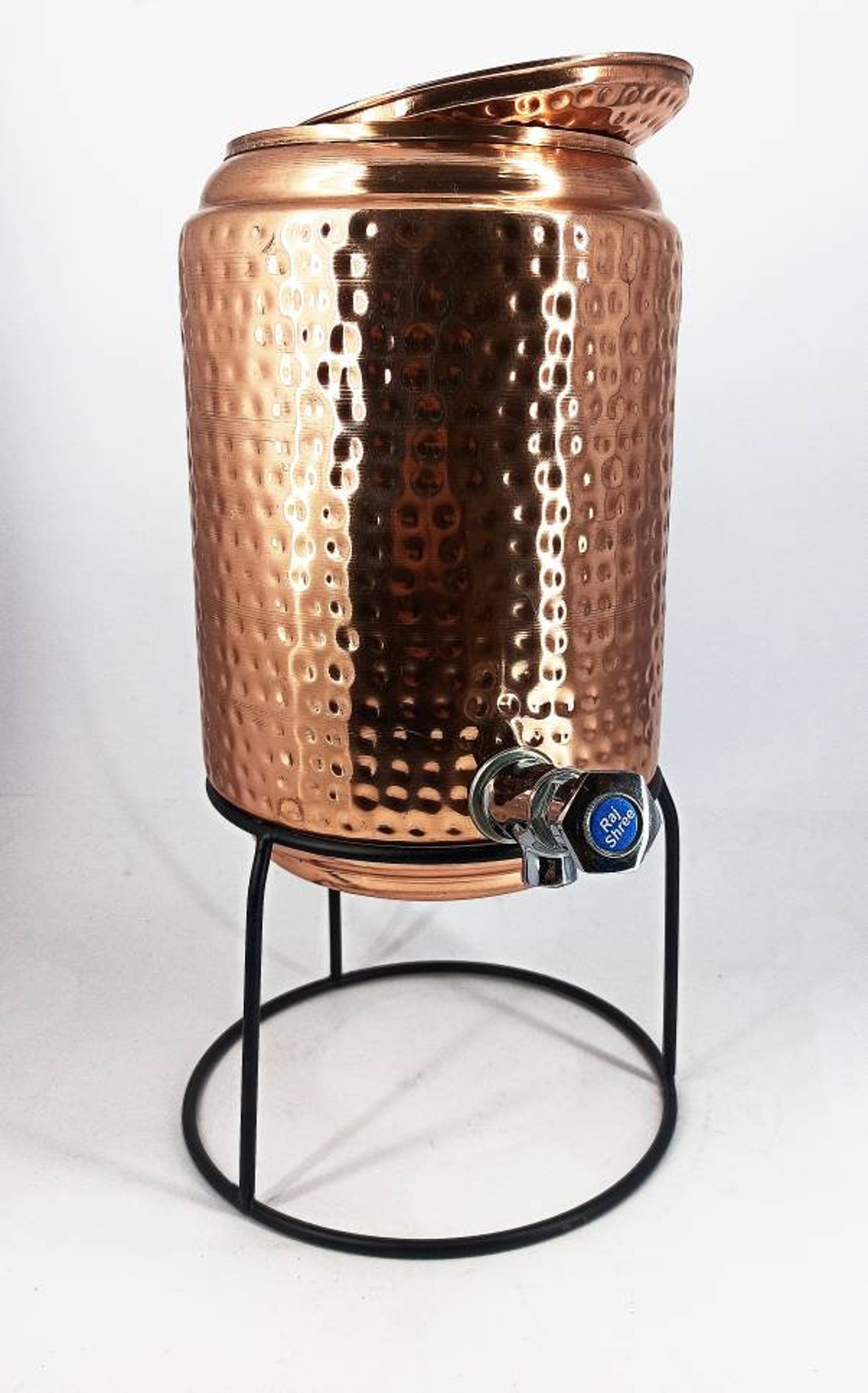 Copper Water Dispenser with Brass Tab Gift for Family Gift Etsy