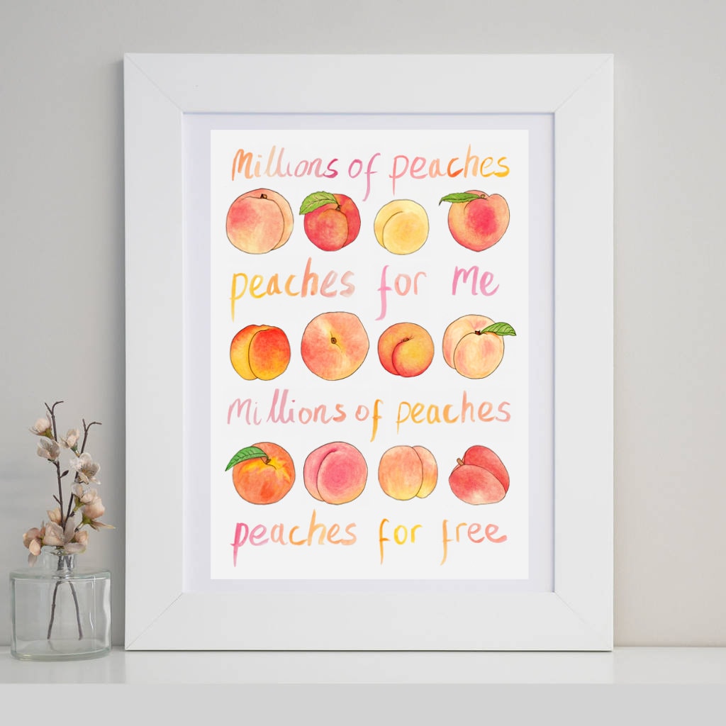 Peaches Peaches Lyrics Sticker for Sale by sparkerzed