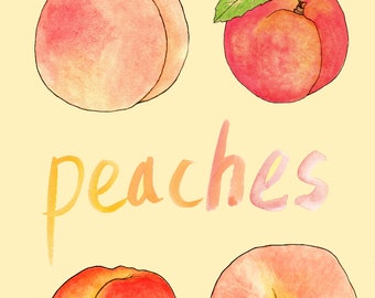 Millions of Peaches Original Art Print Song Lyrics Art 