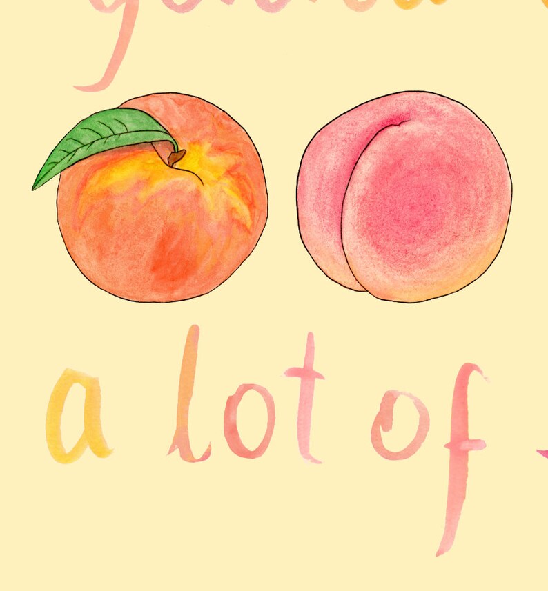 Downloadable Moving to the Country Peaches Original Art Etsy