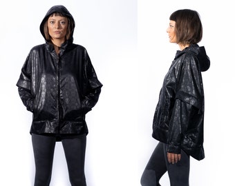 Asymmetrical Skull Raincoat | Unisex Oversized Waterproof Hoodie | Alternative Streetwear