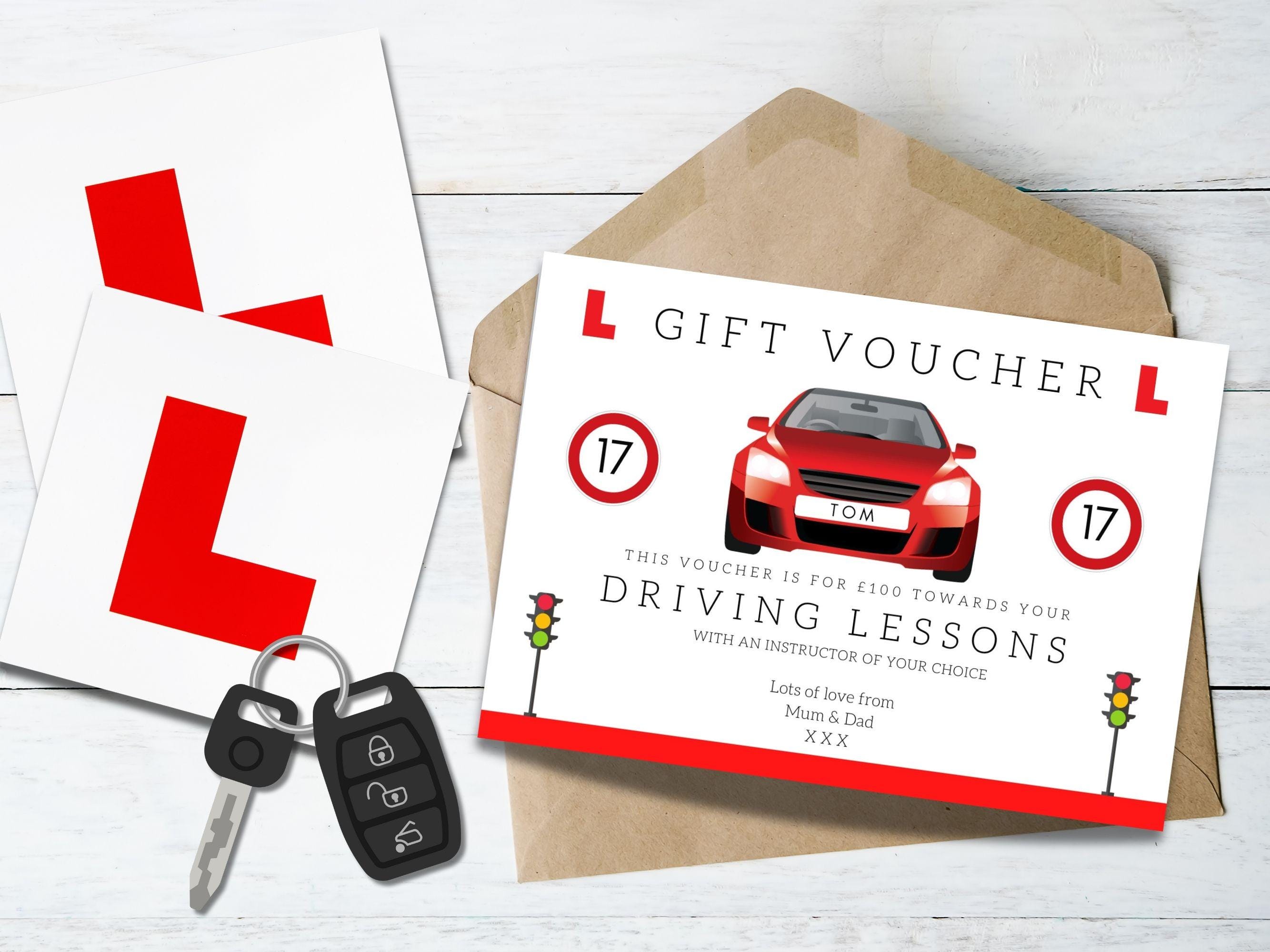 Editable Driving Lesson Gift Voucher | Printable Gift Certificate ...