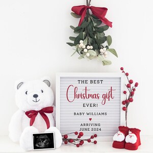 Christmas Digital Pregnancy Announcement,  Editable Template Baby Announcement,  Holidays, Christmas Baby Reveal