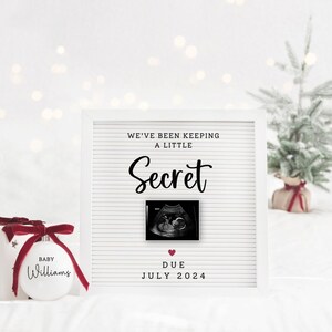Christmas Pregnancy Announcement Holiday Digital Baby Announcement Editable Template Instant Download Girl/Boy Gender Reveal