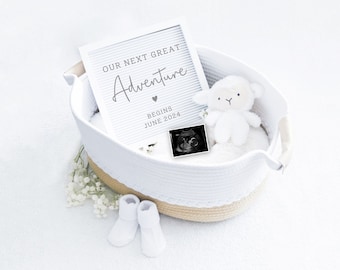 Baby Announcement, Birth Announcement, Digital Pregnancy Announcement, Gender Neutral Template,  Baby Reveal, Letterboard Announcement