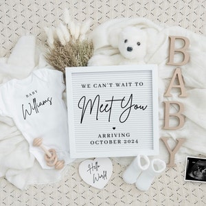 Digital Pregnancy Announcement / Pregnancy Reveal / Social Media Baby Reveal / Facebook / Instagram / Boho Baby Announcement / Personalized