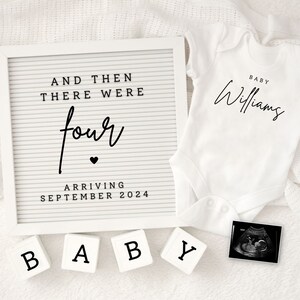 Digital Pregnancy Announcement / Pregnancy Reveal / Social Media / Gender Neutral / Facebook / Instagram / Boho / Personalized / 4th Baby
