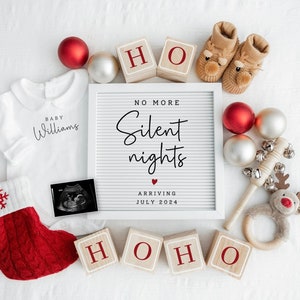 Christmas Pregnancy Announcement Digital, Simple Baby Reveal Digital Pregnancy Announcement Social Media Christmas Baby Reveal