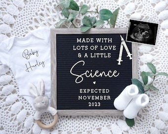 IVF Pregnancy Announcement, Gender Neutral Baby Reveal (Digital DIY Template)