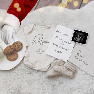 Christmas Digital Pregnancy Announcement,  Editable Template Baby Announcement,  Holidays, Christmas Baby Reveal