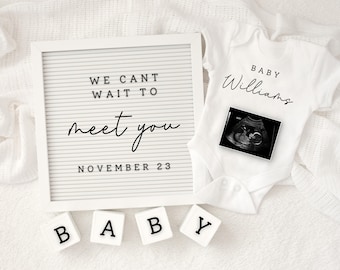 Minimalist Pregnancy Announcement Digital, Pregnancy Announcement, Gender Neutral Template,  Boho Baby Reveal Announcement social media