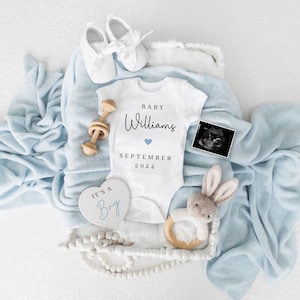 Boy Digital Pregnancy Announcement, Baby Boy Social Media pregnancy Reveal for Facebook, Instagram, Baby Boy Gender Reveal