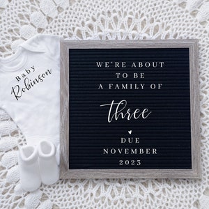 Digital Pregnancy Announcement, Pregnancy Reveal, Social Media, Gender Neutral, Boho, Letter Board, Facebook, Instagram, Pregnancy Reveal