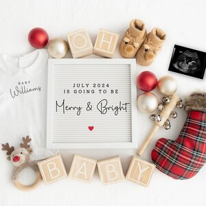 Christmas Pregnancy Announcement Digital, Simple Baby Reveal Digital Pregnancy Announcement Social Media Christmas Baby Reveal