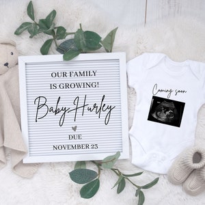 Digital Pregnancy Announcement, Neutral, Social Media, Facebook, Instagram, Social Media Pregnancy Announcement, Baby Reveal Ideas, Boho