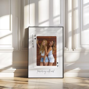 Personalised Best Friend Photo Print Canva Template | Playing Card Design | Custom Digital Gift for BFF, Bestie, Soul Sister