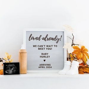 Fall Digital Pregnancy Announcement Baby Announcement Social Media Reveal Gender Neutral Autumn Pregnancy Announce Pumpkin pregnancy reveal