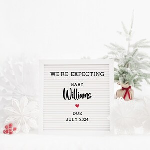 Christmas Pregnancy Announcement Holiday Digital Baby Announcement Editable Template Instant Download Girl/Boy Gender Reveal