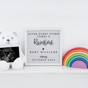 Digital Pregnancy Announcement, Rainbow Social Media Gender Neutral Baby Reveal, Pregnant Announcement Template, Instagram Facebook Tiktok