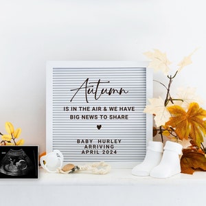 Autumn/Fall Digital Pregnancy Announcement Baby Announcement Social Media Reveal Gender Neutral Pregnancy Announce Pumpkin pregnancy reveal