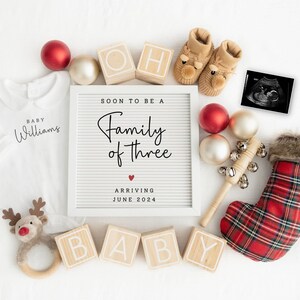 Christmas Pregnancy Announcement Digital, Simple Baby Reveal Digital Pregnancy Announcement Social Media Christmas Baby Reveal