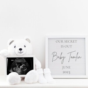 Baby Announcement, Birth Announcement, Digital Pregnancy Announcement, Gender Neutral Template,  Baby Reveal, Letterboard Announcement