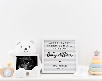 Digital Pregnancy Announcement, Rainbow Baby Announcement, Social Media Pregnancy Announcement, Boho Baby Announcement, Baby Reveal