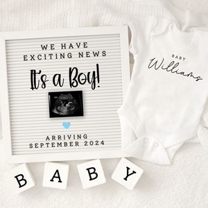 Annuncio di gravidanza di un bambino, download digitale, social media, modello per rivelare il sesso del bambino, rivelare il sesso del bambino, annuncio di nascita di un bambino