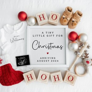 Christmas Pregnancy Announcement Digital, Simple Baby Reveal Digital Pregnancy Announcement Social Media Christmas Baby Reveal