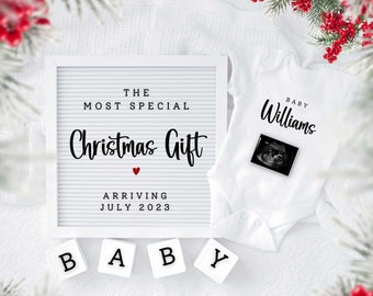 Christmas Pregnancy Announcement, Festive Digital Pregnancy Reveal, Simple Christmas Pregnancy Announcement For Social Media