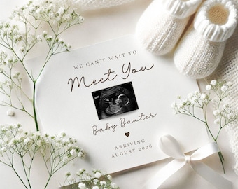 Minimalist Pregnancy Announcement Template Modern Baby Reveal Digital Social Media Reveal Neutral Baby Announcement Ideas Editable Template