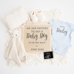 Boy Digital Pregnancy Announcement, Baby Boy Social Media pregnancy Reveal for Facebook, Instagram, Baby Boy Gender Reveal