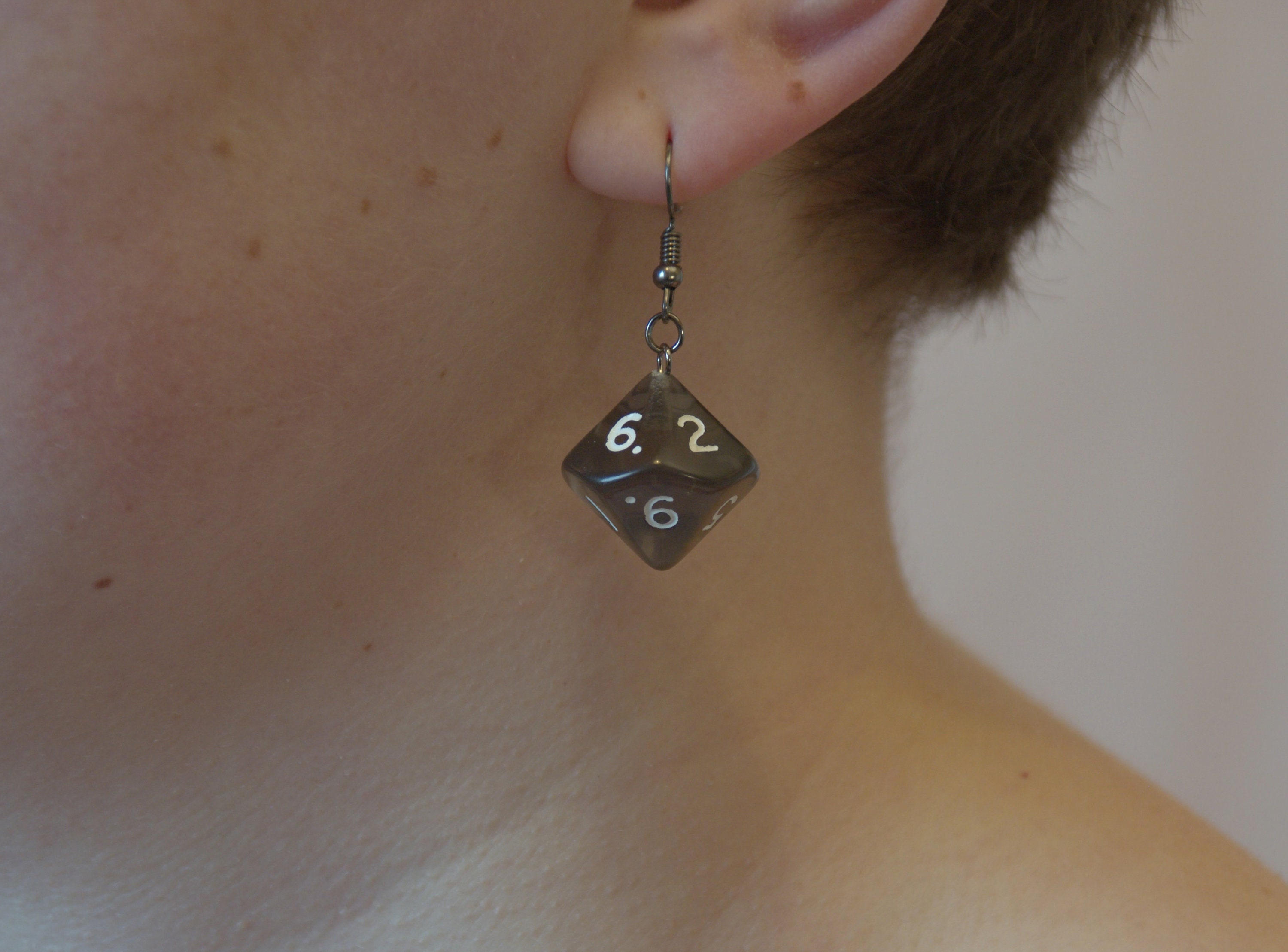 DnD Dice Gem Smoke Earrings Cute Personality Adventure Etsy