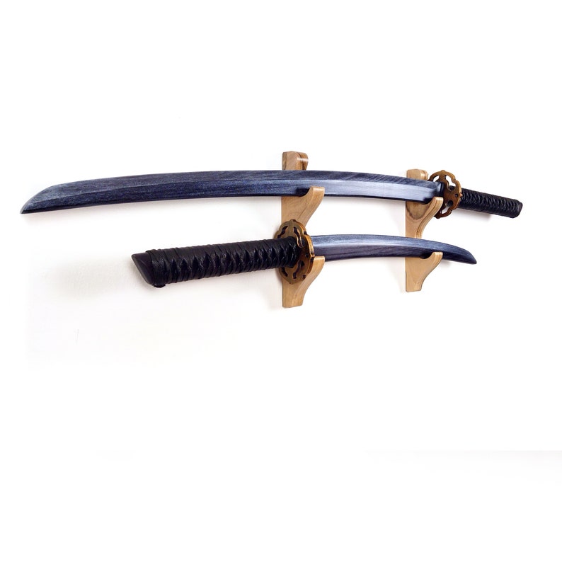 Bokken Rack Katana, Swords, Bokken, Lightsaber, Flute Wood Rack - 2 Layers (multi ...
