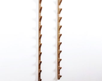 Walnut Wooden Wall Rack - 10 Layers
