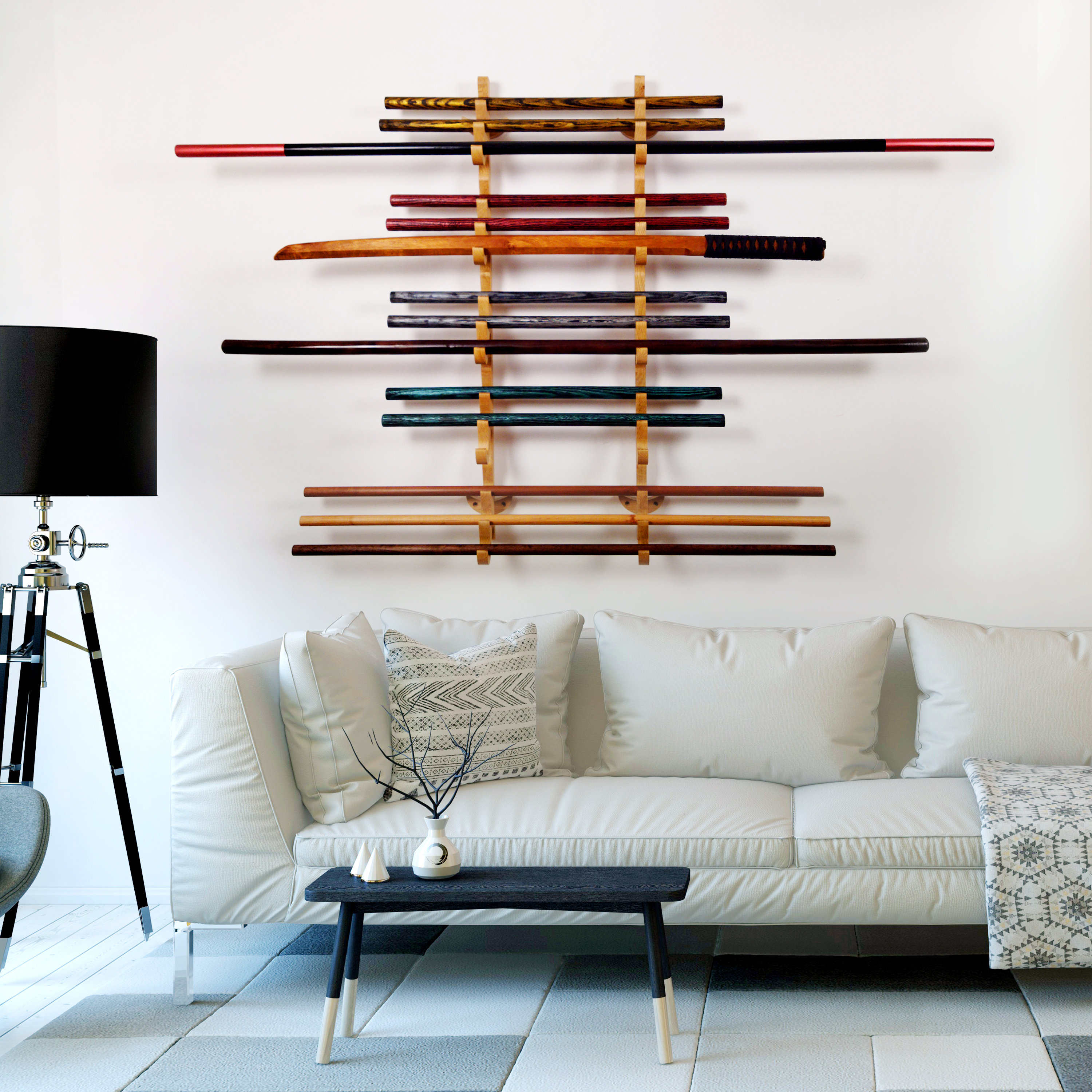 15 Racks Oak Wood Multi-size Wall Rack - 15 Slots (oak) - Etsy