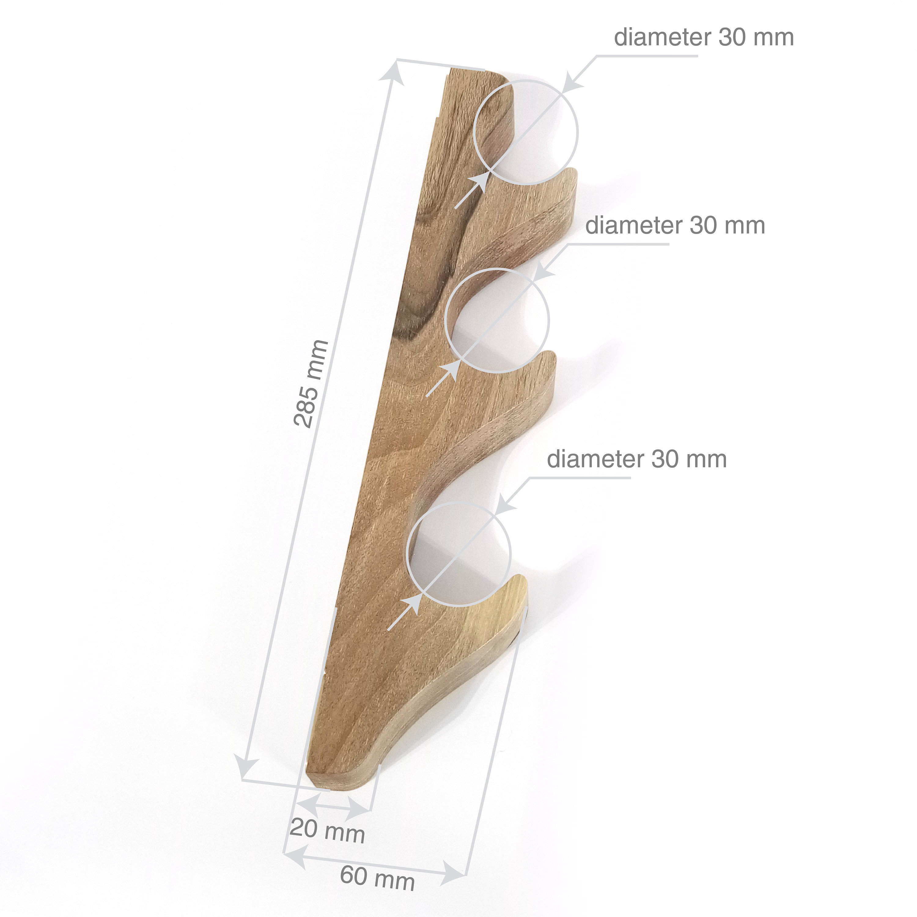 Nussbaum Holz Multi-Size Wandregal 3 Lagen | Etsy