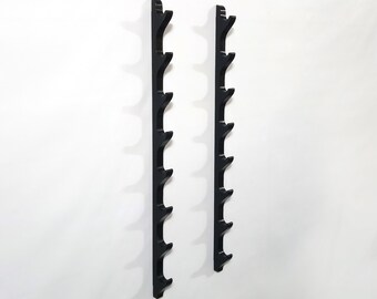 Wooden multi-size sword, katana, bokken, stand - sword, katana, bokken wall rack - 8 layers