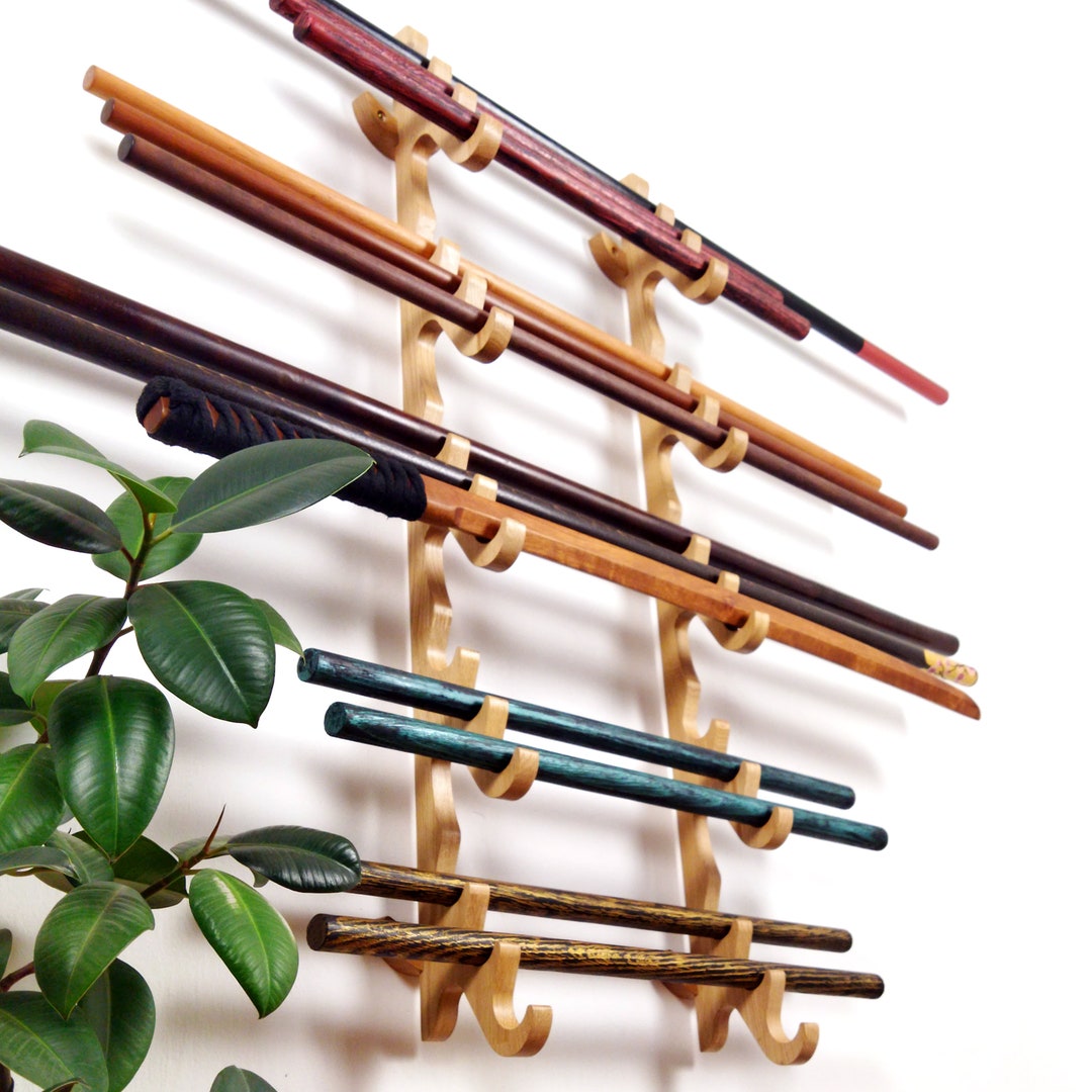 Oak Wood Multi-size Wall Rack - 15 Slots (oak) - Etsy