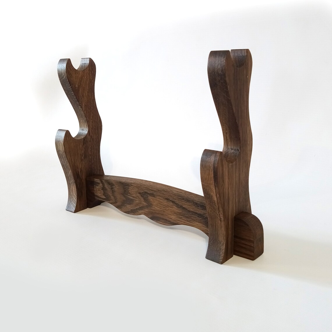 Wood Table Stand 2 Layers brown Oak Etsy
