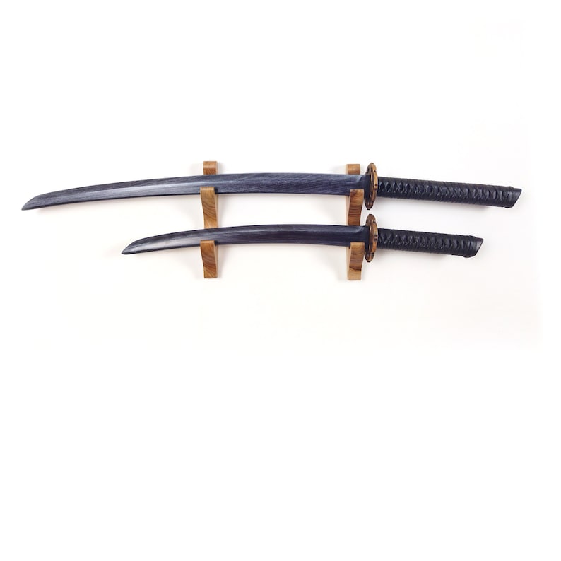 Bokken Rack Katana, Swords, Bokken, Lightsaber, Flute Wood Rack - 2 Layers (multi ...
