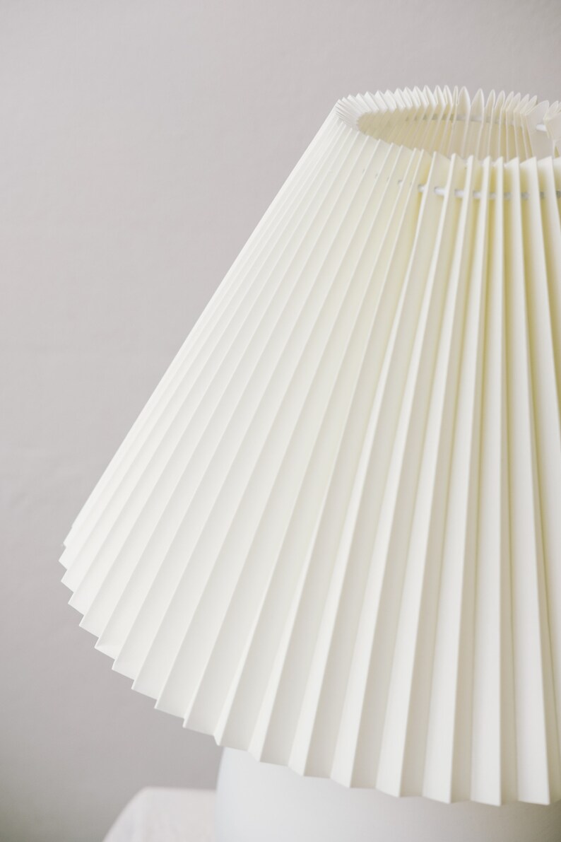 Large pleated lamp shade ivory Etsy