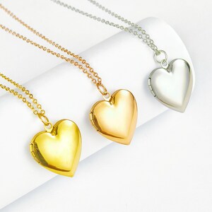 Custom Engraved Heart Locket Necklace