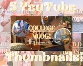 Canva YouTube Thumbnail Templates, Modern Design, 5 Layouts (Digital Download)