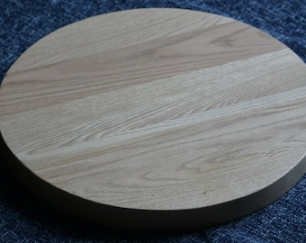 Dessus de table rond bois massif chêne rouge