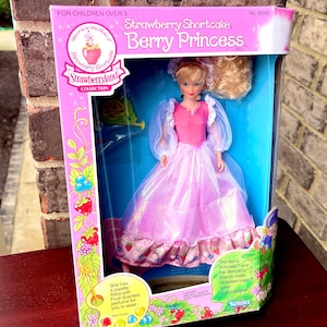 Berry RARE: 1980s Vintage Strawberry Shortcake Berrykin Berry Princess Doll | Kenner Doll | Strawberryland Collection.